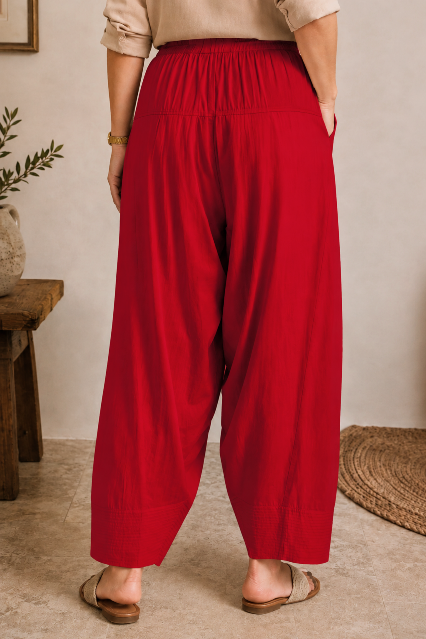 Red Cotton Farshi Salwar