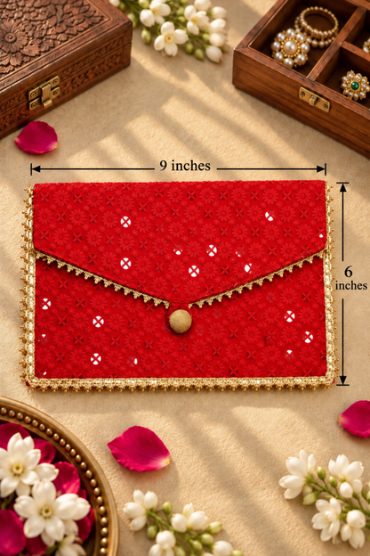 Regal Red Handcrafted Shagun Envelope
