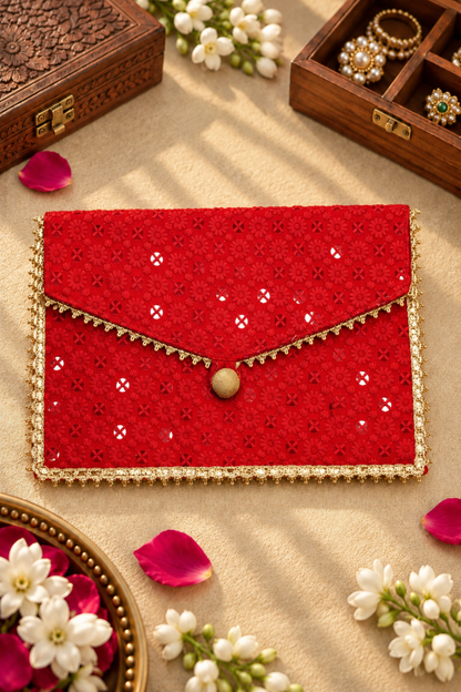 Regal Red Handcrafted Shagun Envelope
