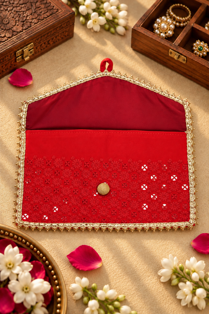 Regal Red Handcrafted Shagun Envelope