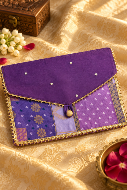Regal Violet Handcrafted Shagun Envelope