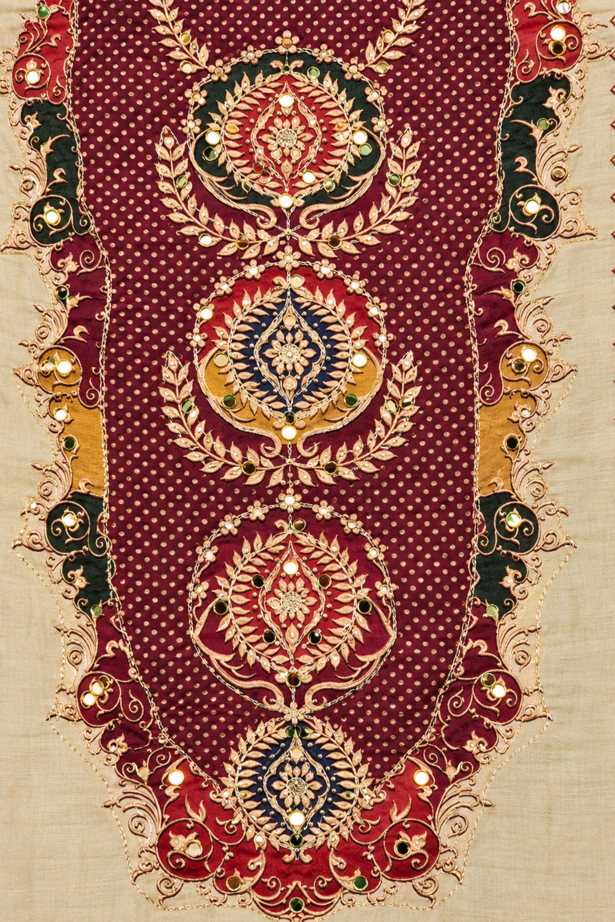 Rivaayat Maroon Muslin Suit With Aari Work
