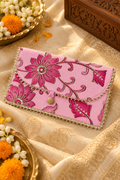 Rose Blush Handcrafted Shagun Envelope
