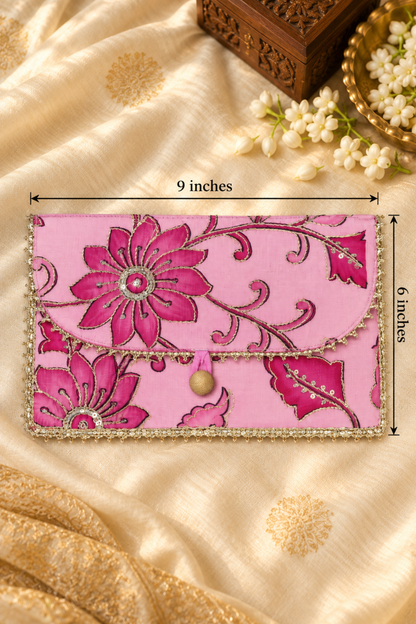 Rose Blush Handcrafted Shagun Envelope