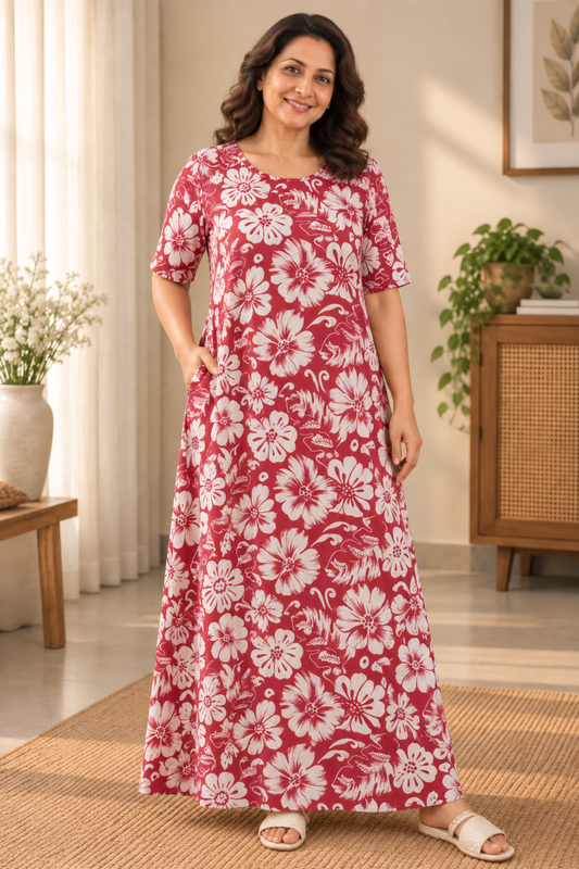 Rose Crush Rayon Night Gown