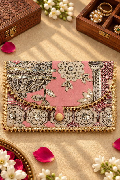 Rose Gold Handcrafted Shagun Envelope