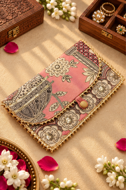 Rose Gold Handcrafted Shagun Envelope