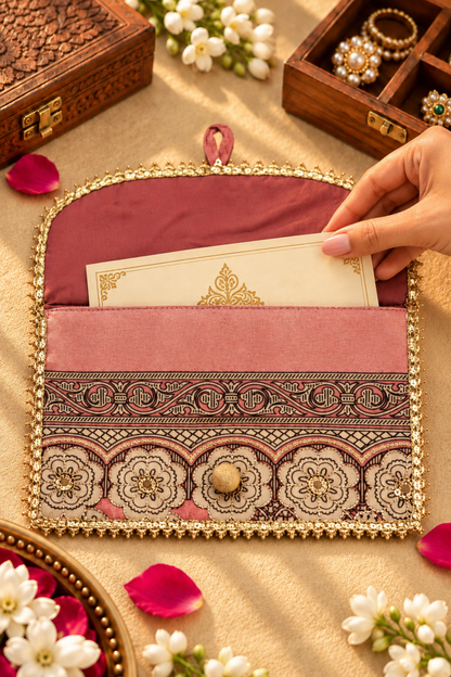 Rose Gold Handcrafted Shagun Envelope