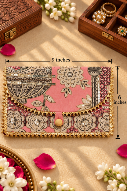 Rose Gold Handcrafted Shagun Envelope
