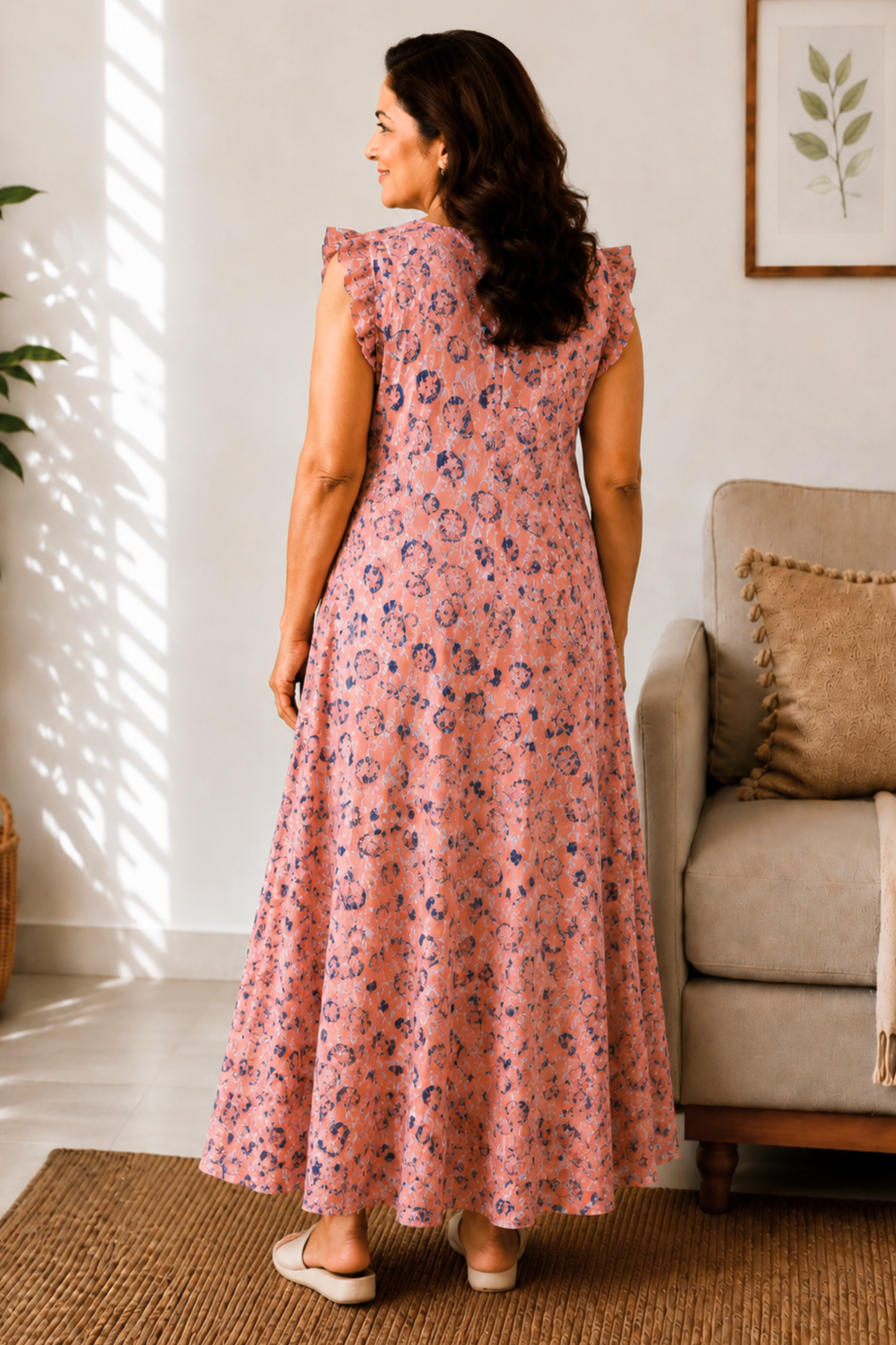 Rose Mirage Printed Night Gown