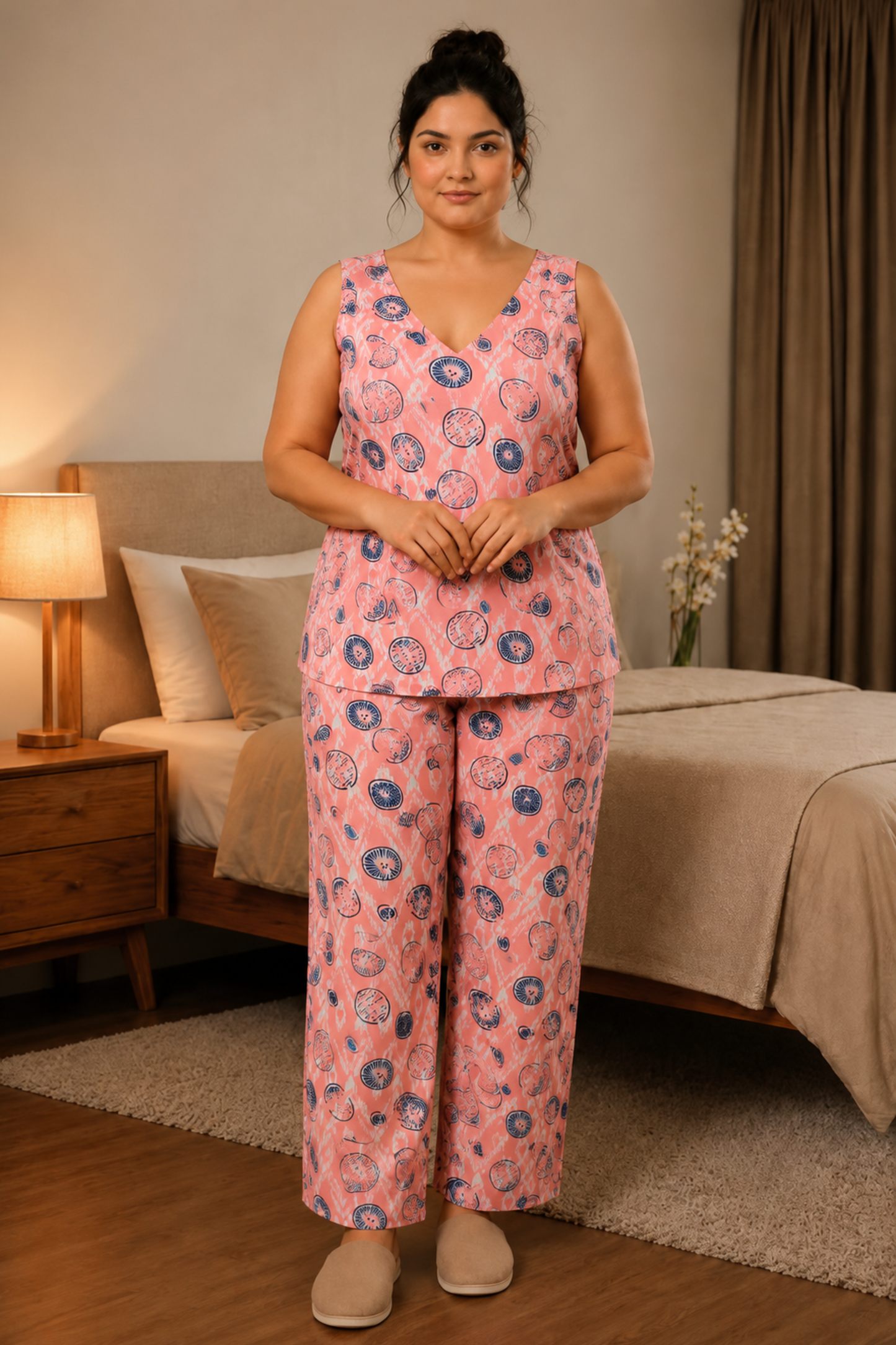 Rose Mirage Printed Night Suit