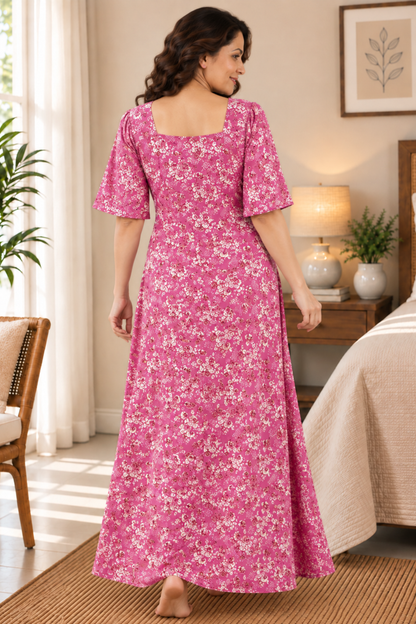 Peony Pink Rayon Night Gown