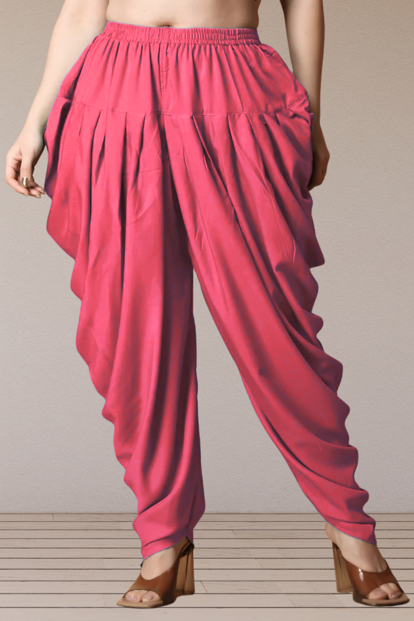 Rose Pink Belted Dhoti Salwar