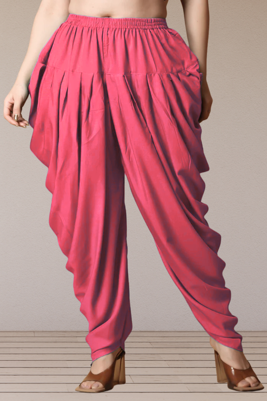 Rose Pink Belted Dhoti Salwar