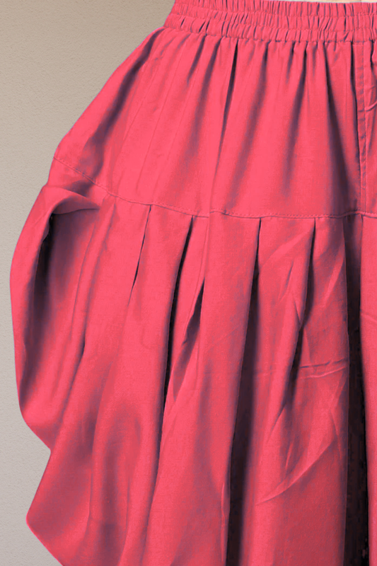 Rose Pink Belted Dhoti Salwar