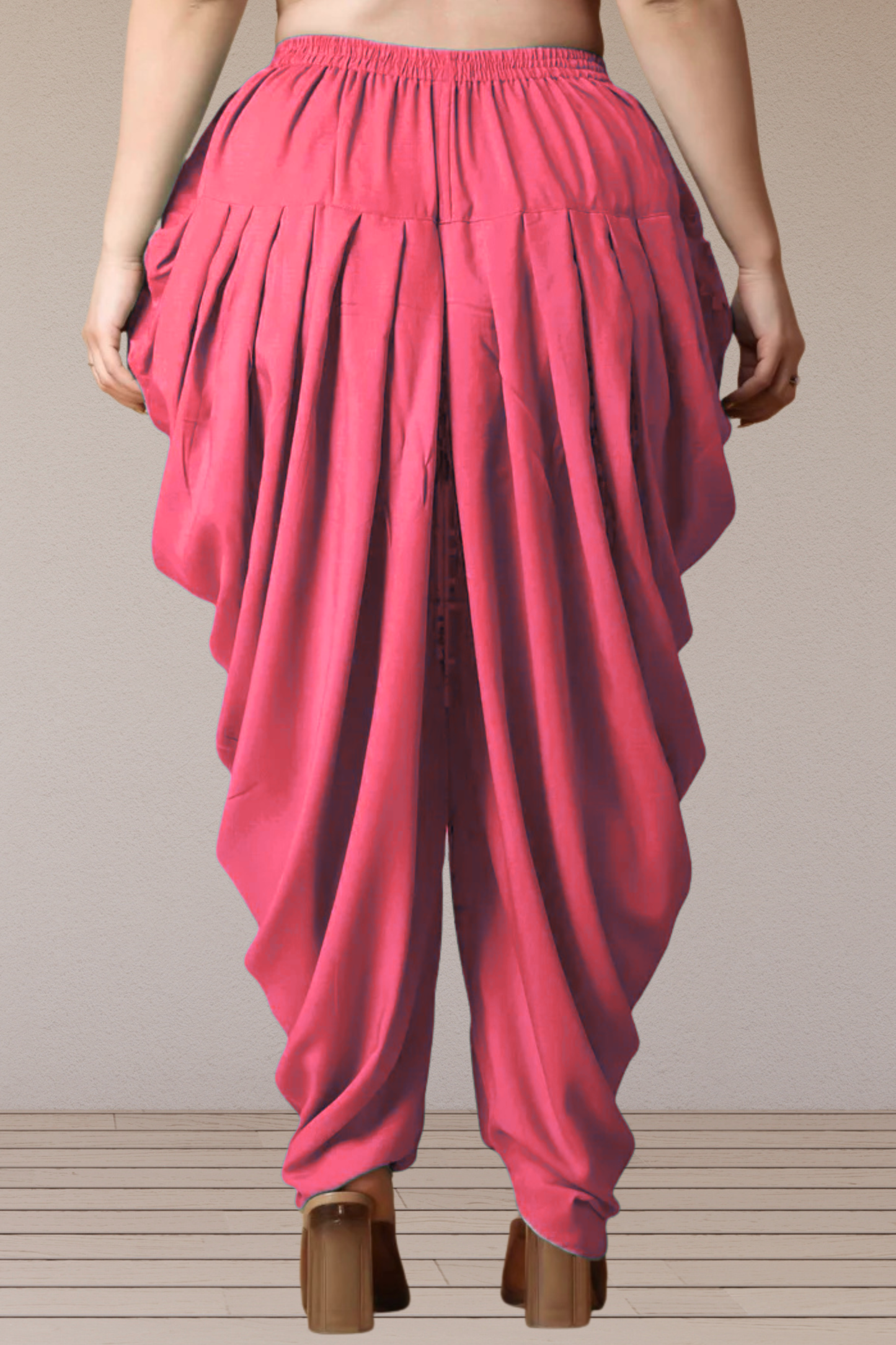 Rose Pink Belted Dhoti Salwar