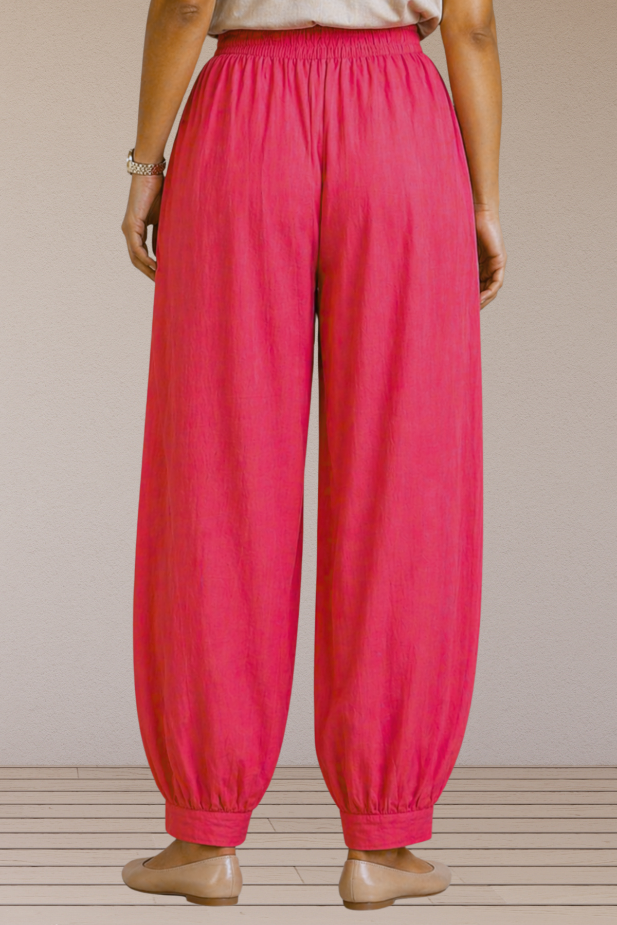 Rose Pink Cotton Afghani Pants