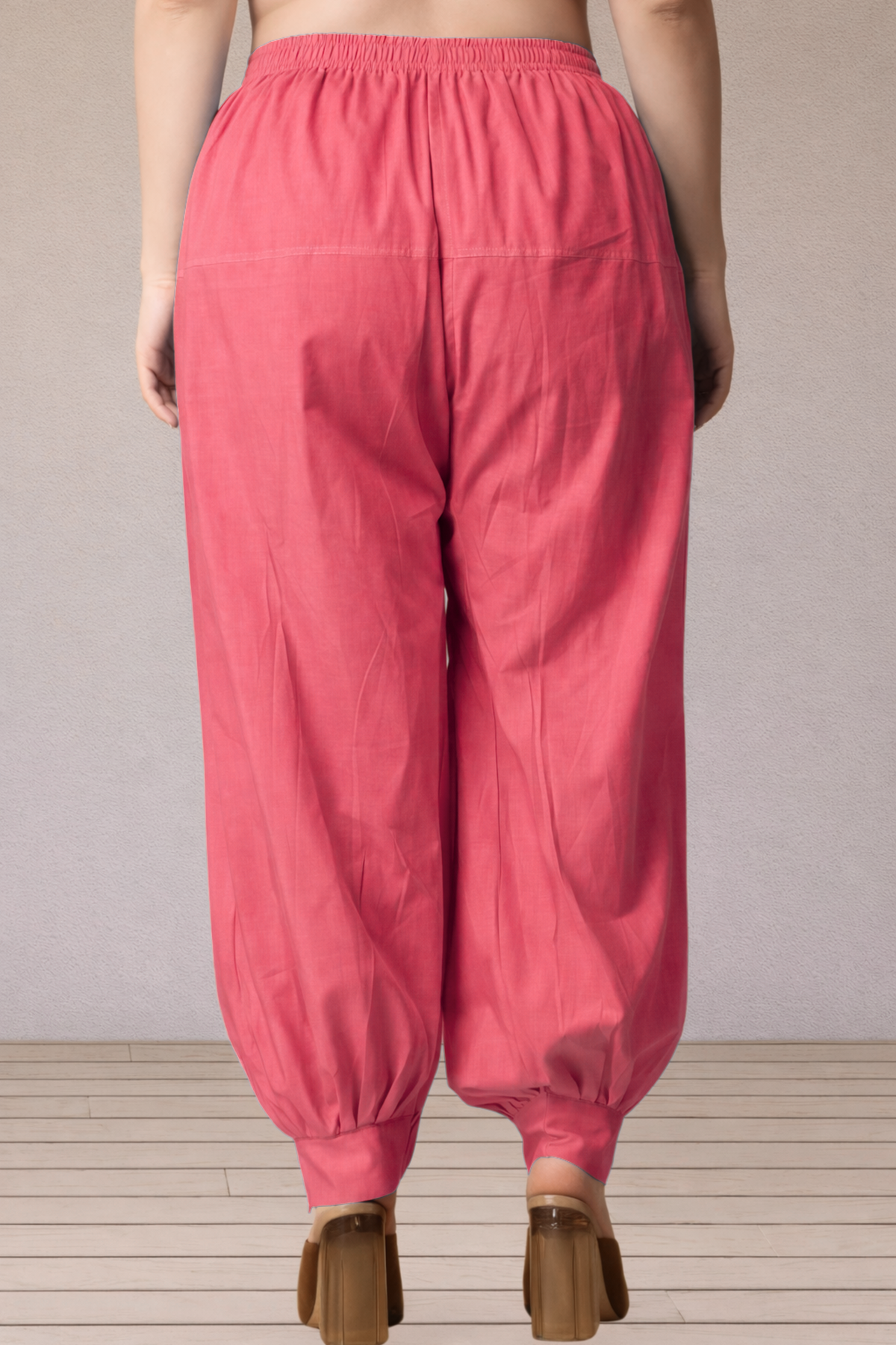 Rose Pink Cotton Afghani Salwar