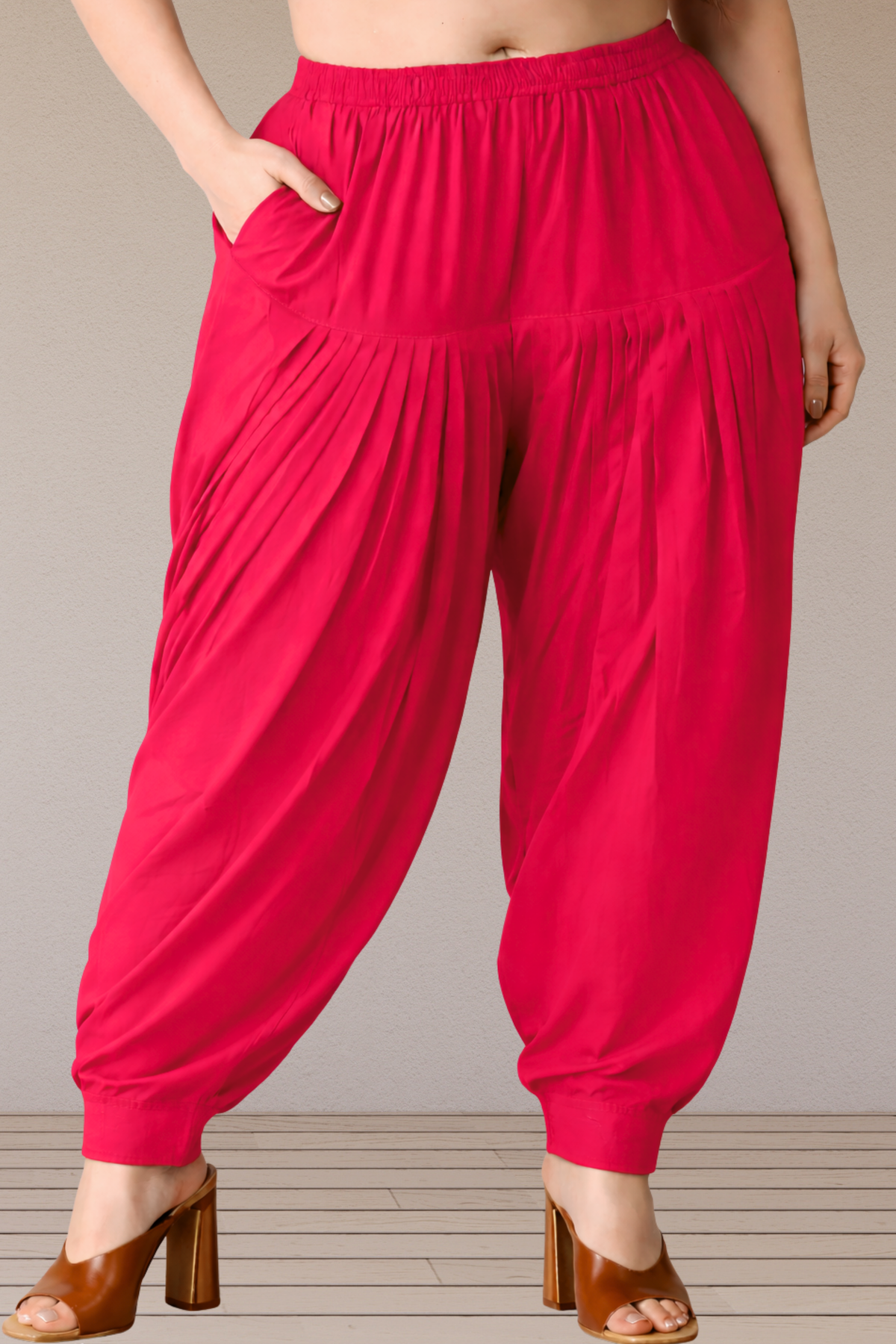 Rose Pink Cotton Patiala Salwar