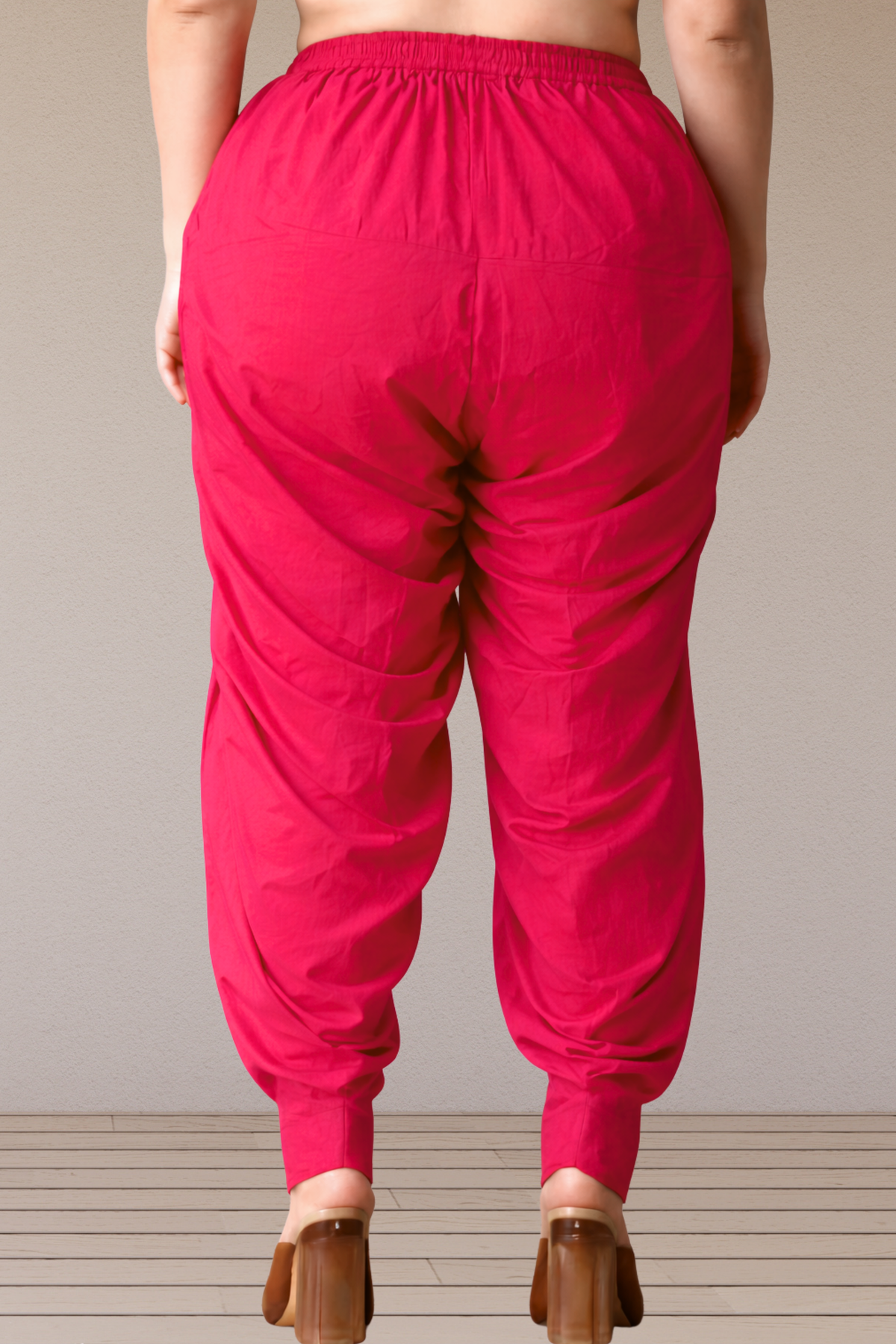 Rose Pink Cotton Patiala Salwar
