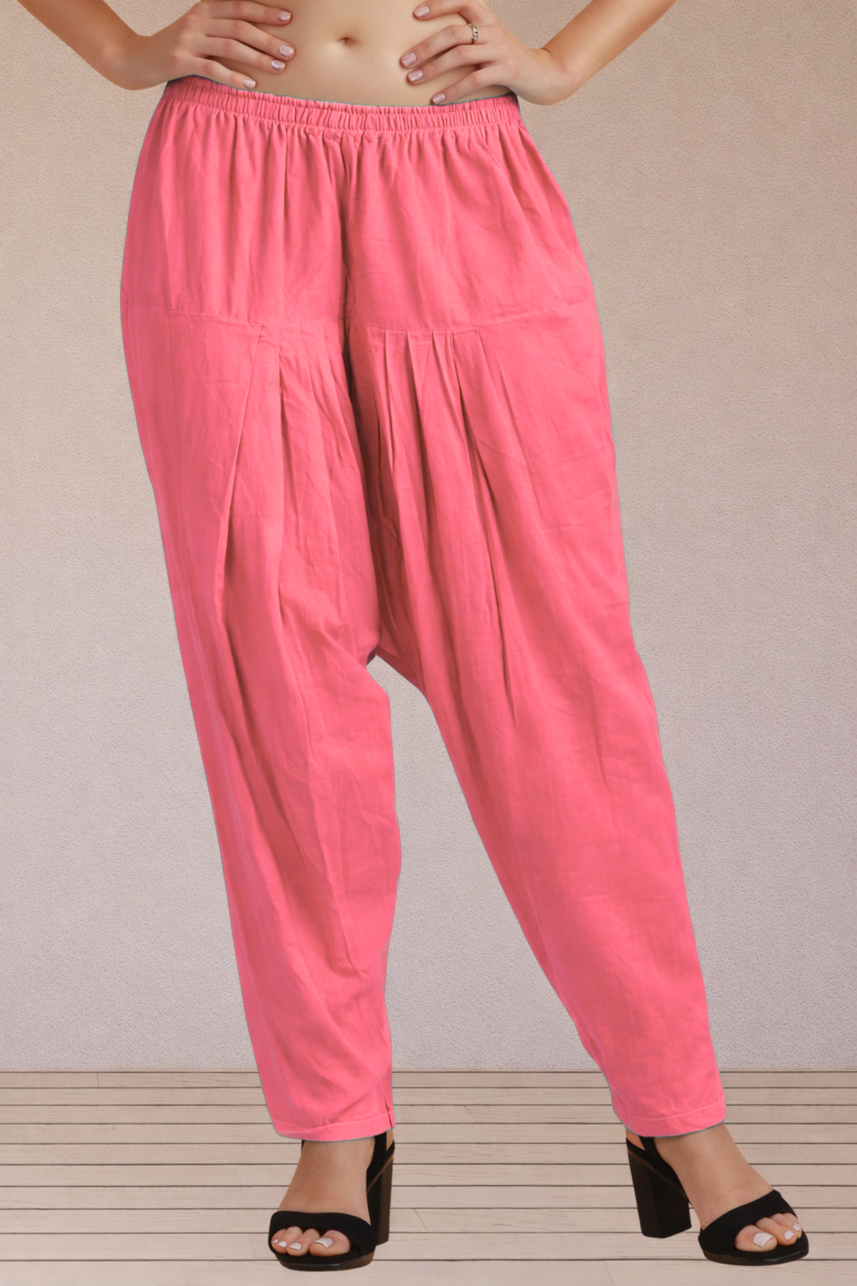 Rose Pink Easy Fit Cotton Salwar