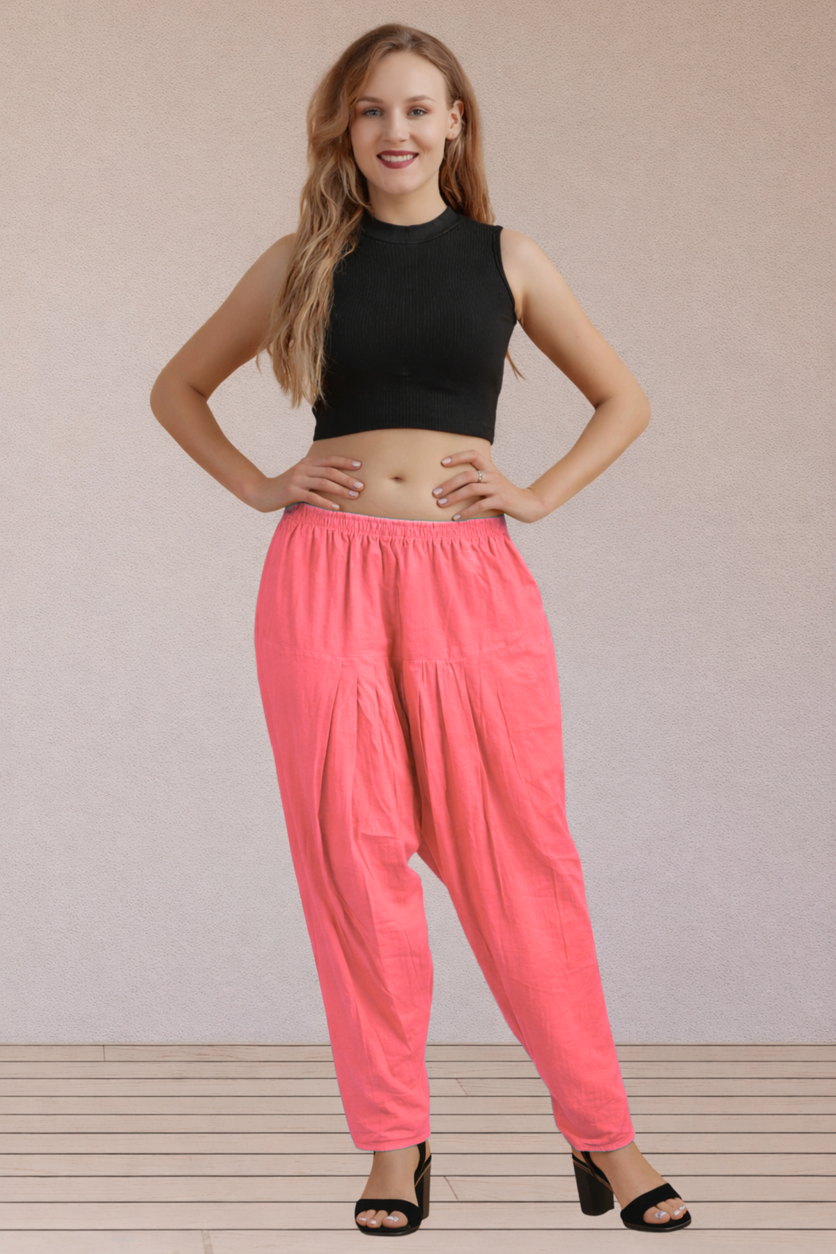 Rose Pink Easy Fit Cotton Salwar
