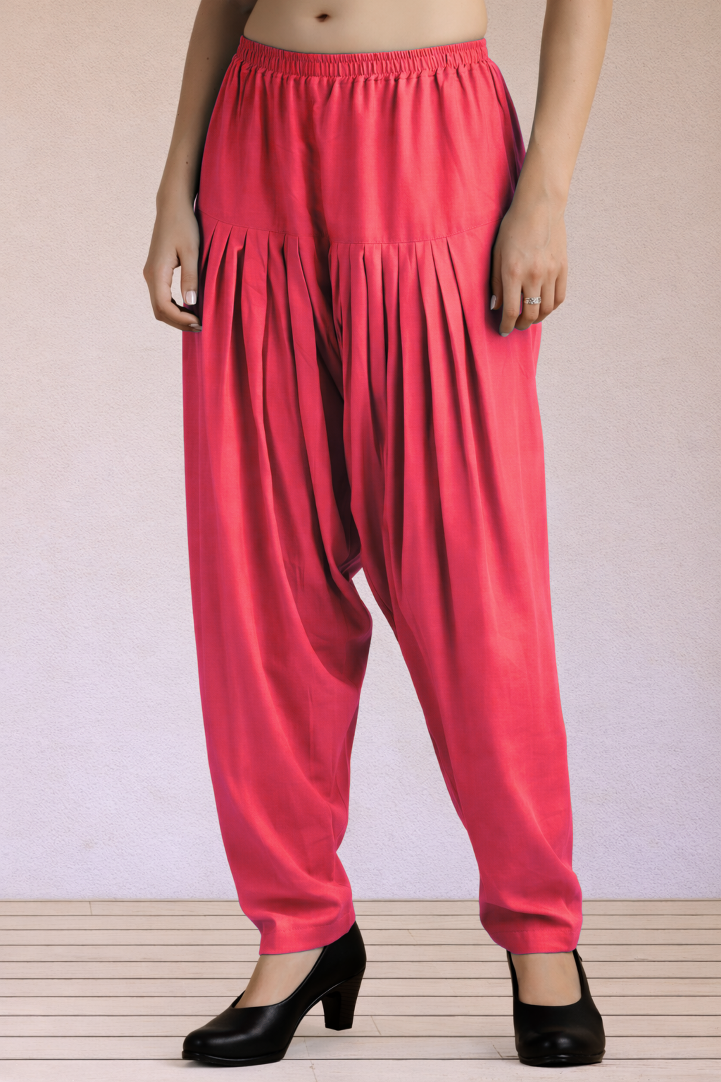 Rose Pink Easy Fit Rayon Salwar