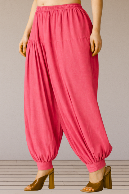 Rose Pink Rayon Afghani Salwar