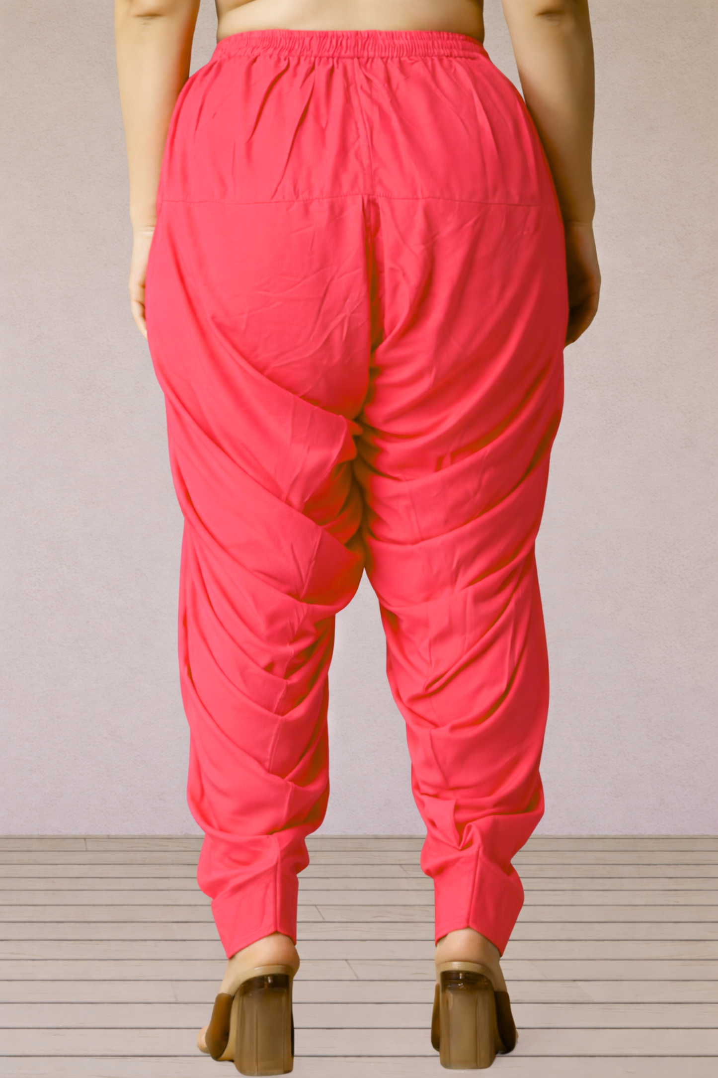 Rose Pink Rayon Patiala Salwar
