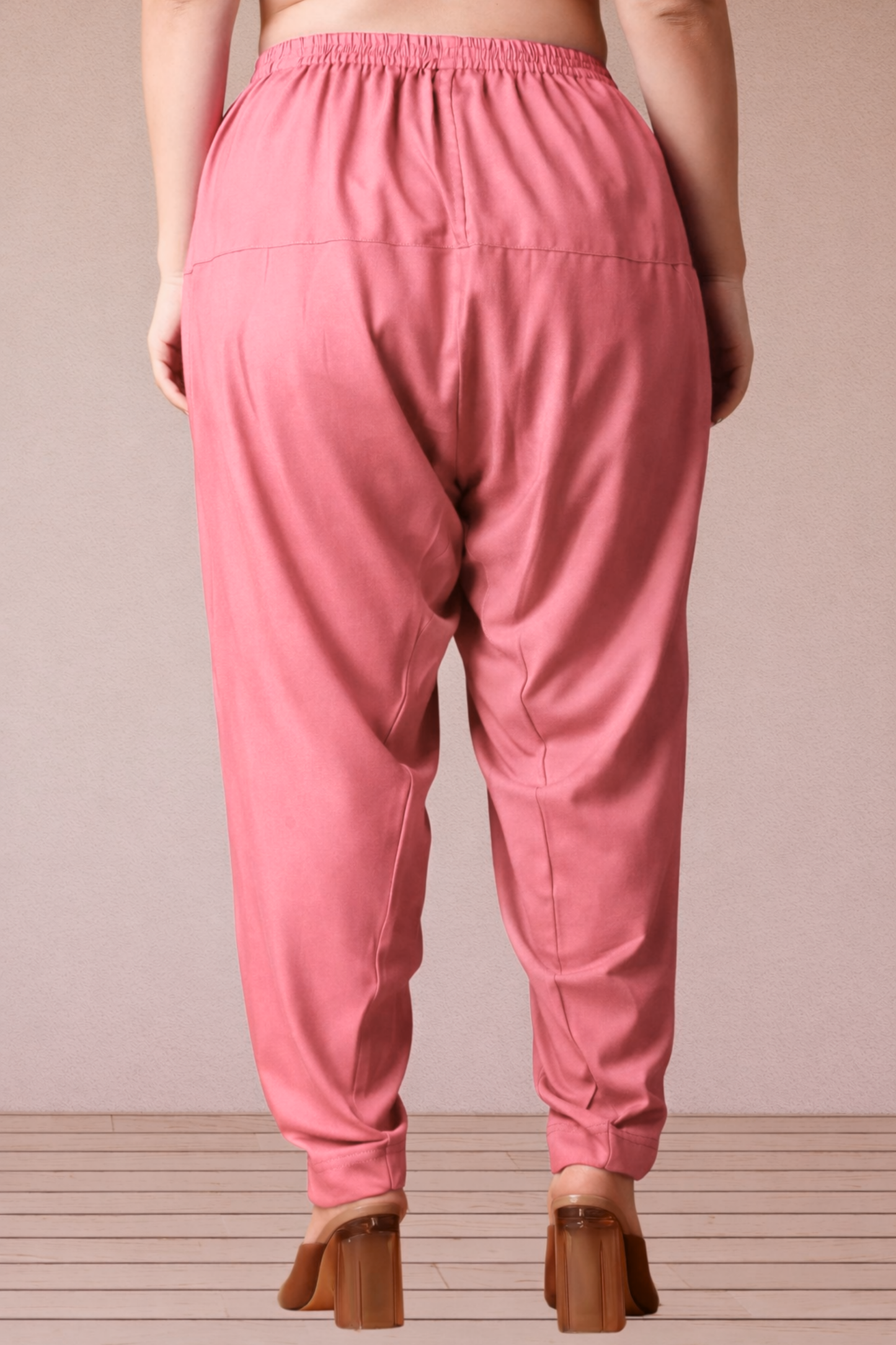 Pink Straight Rayon Salwar Pants
