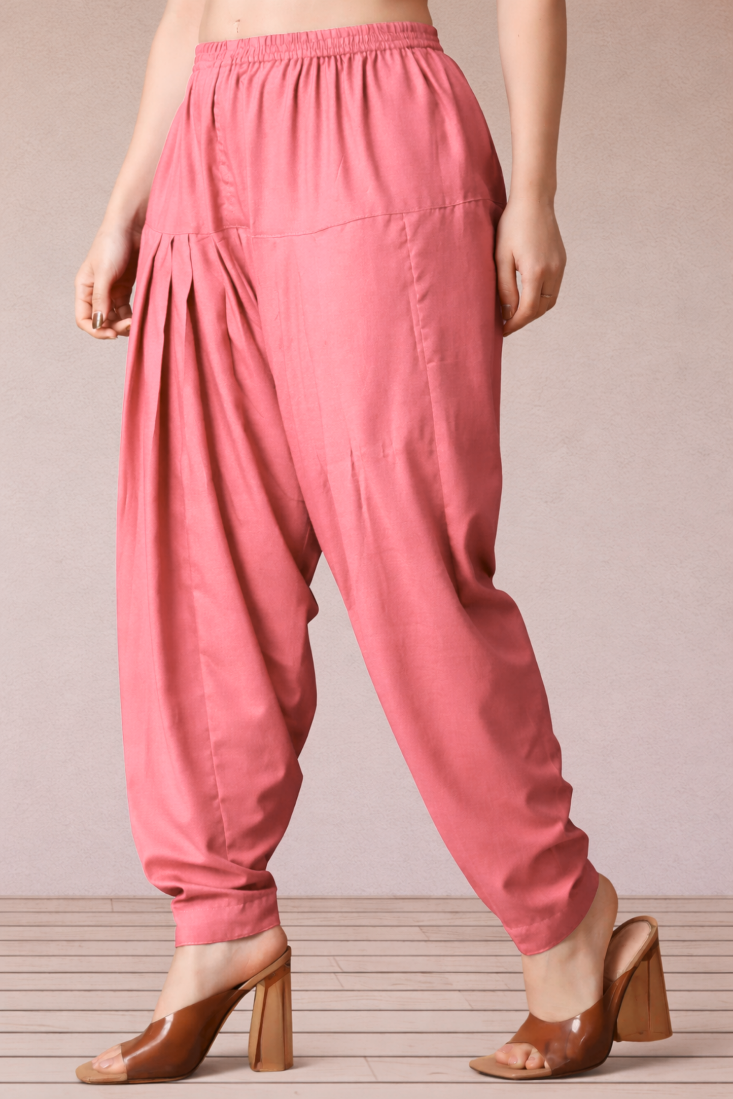 Pink Straight Rayon Salwar Pants