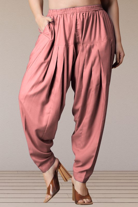 Light Onion Straight Rayon Salwar Pants