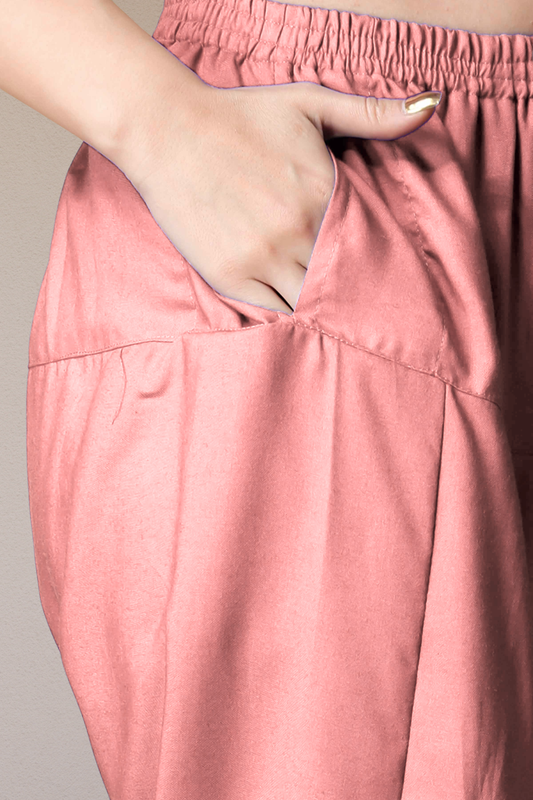 Light Onion Straight Rayon Salwar Pants