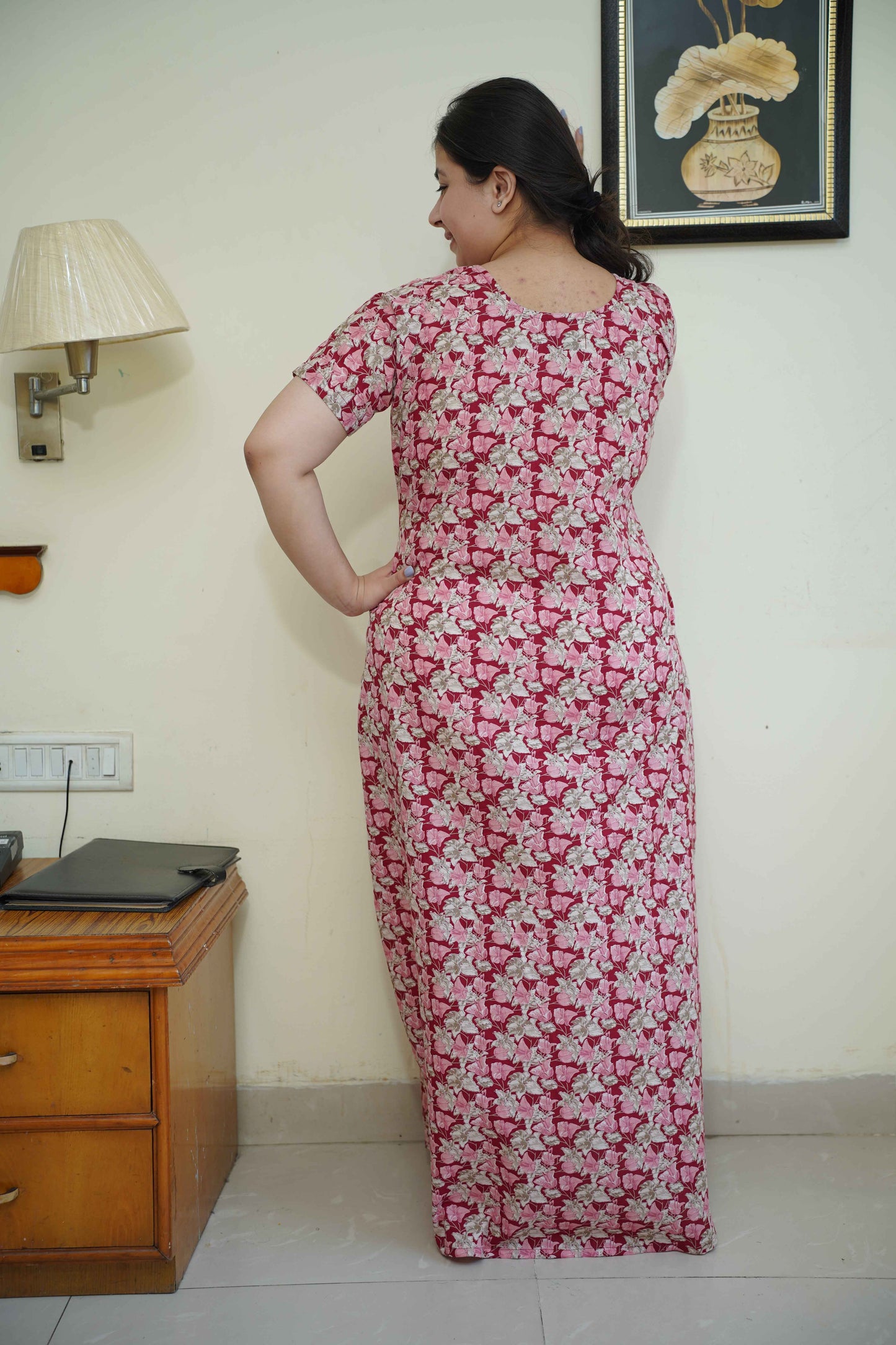 Rose Vine Cotton Night Gown