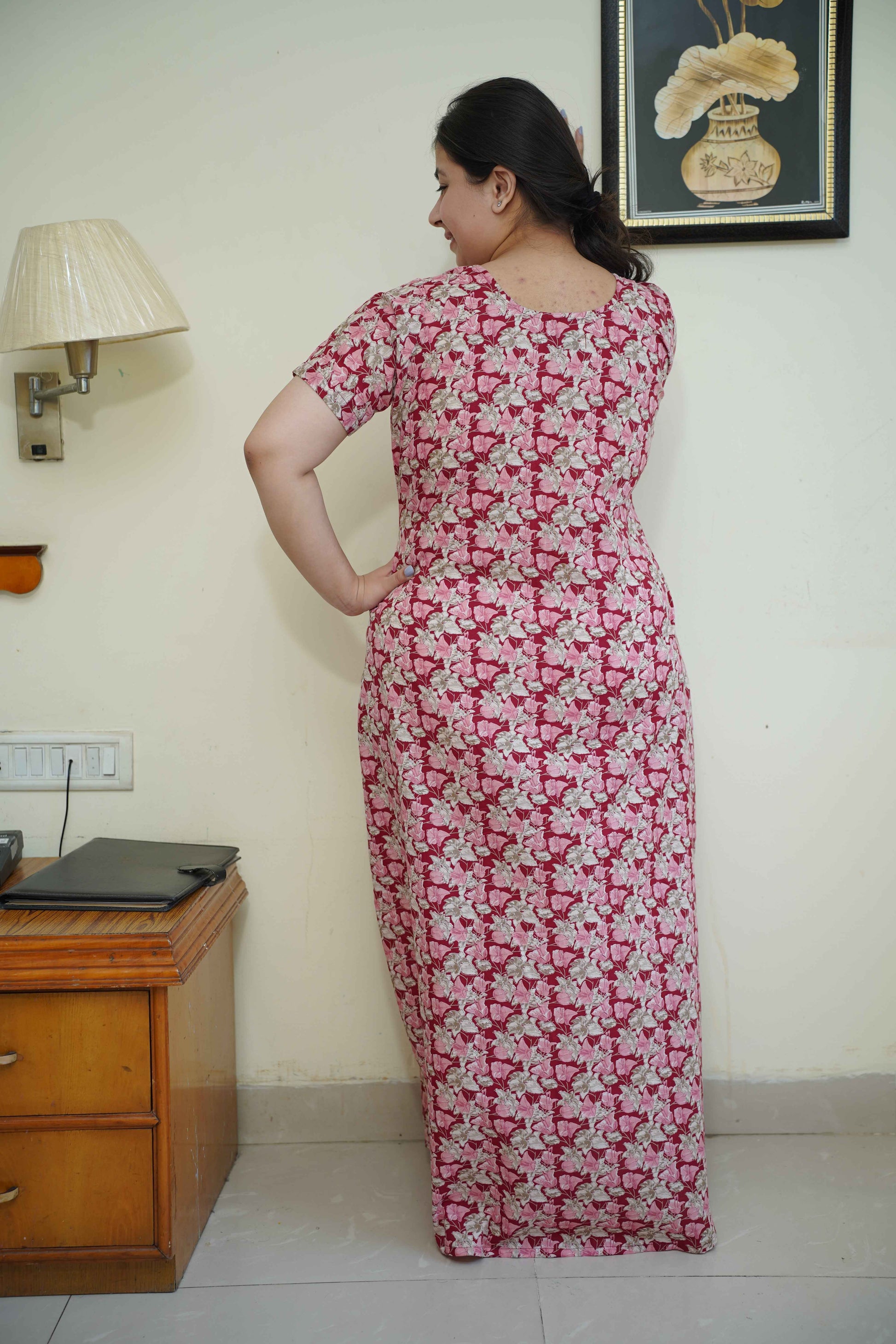 Rose Vine Cotton Night Gown