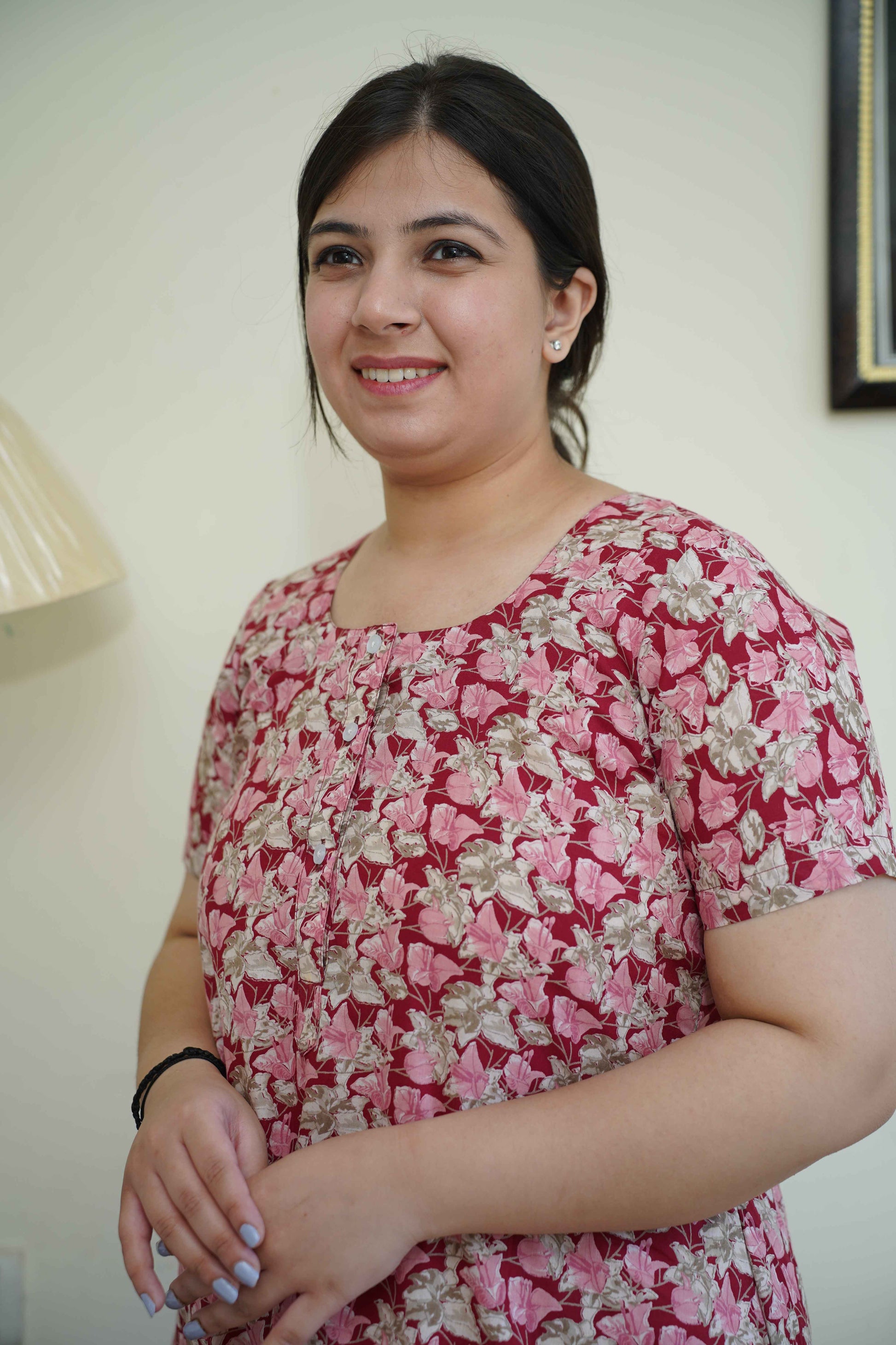 Rose Vine Cotton Night Gown