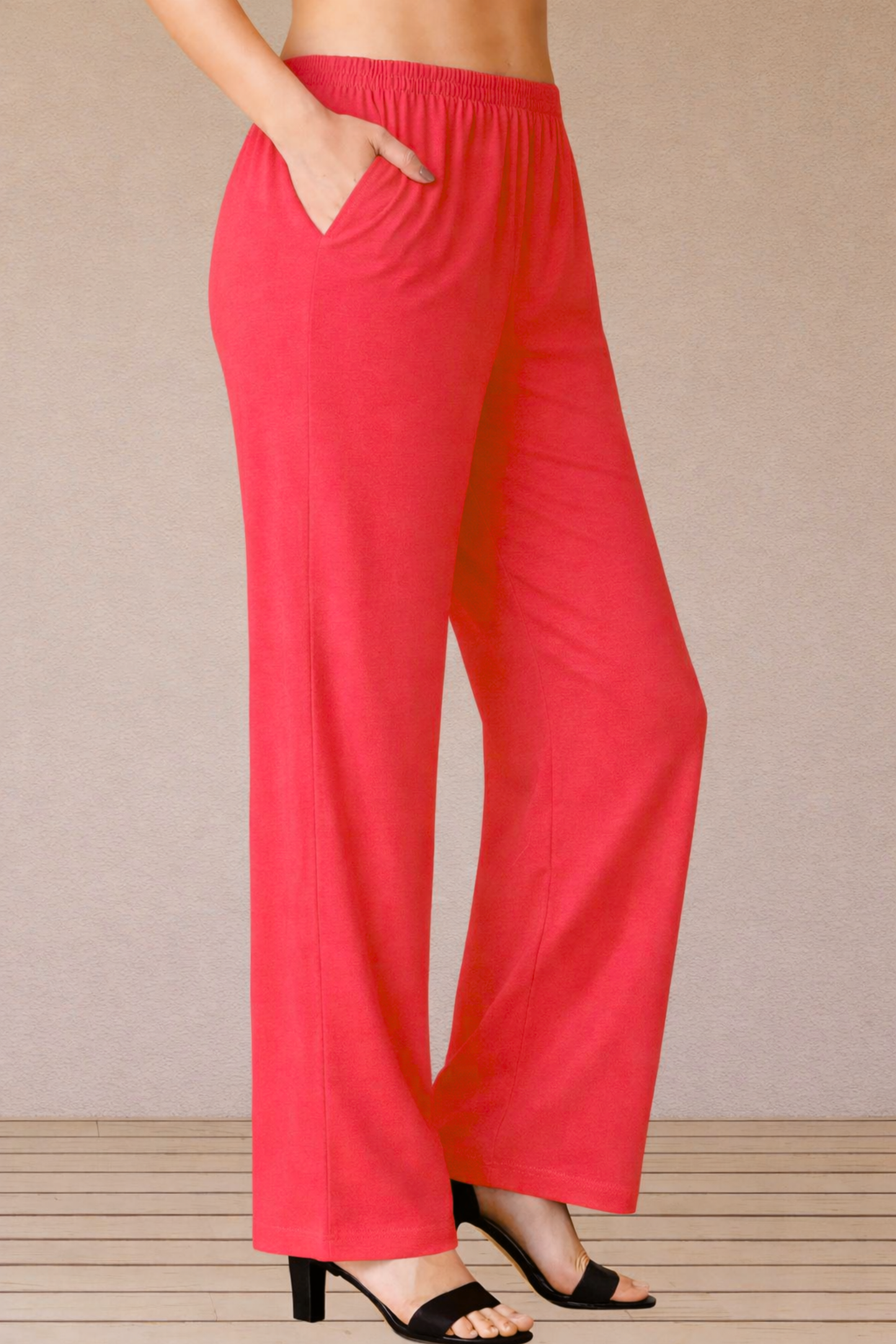 Rose Pink Rayon Kurti Pant