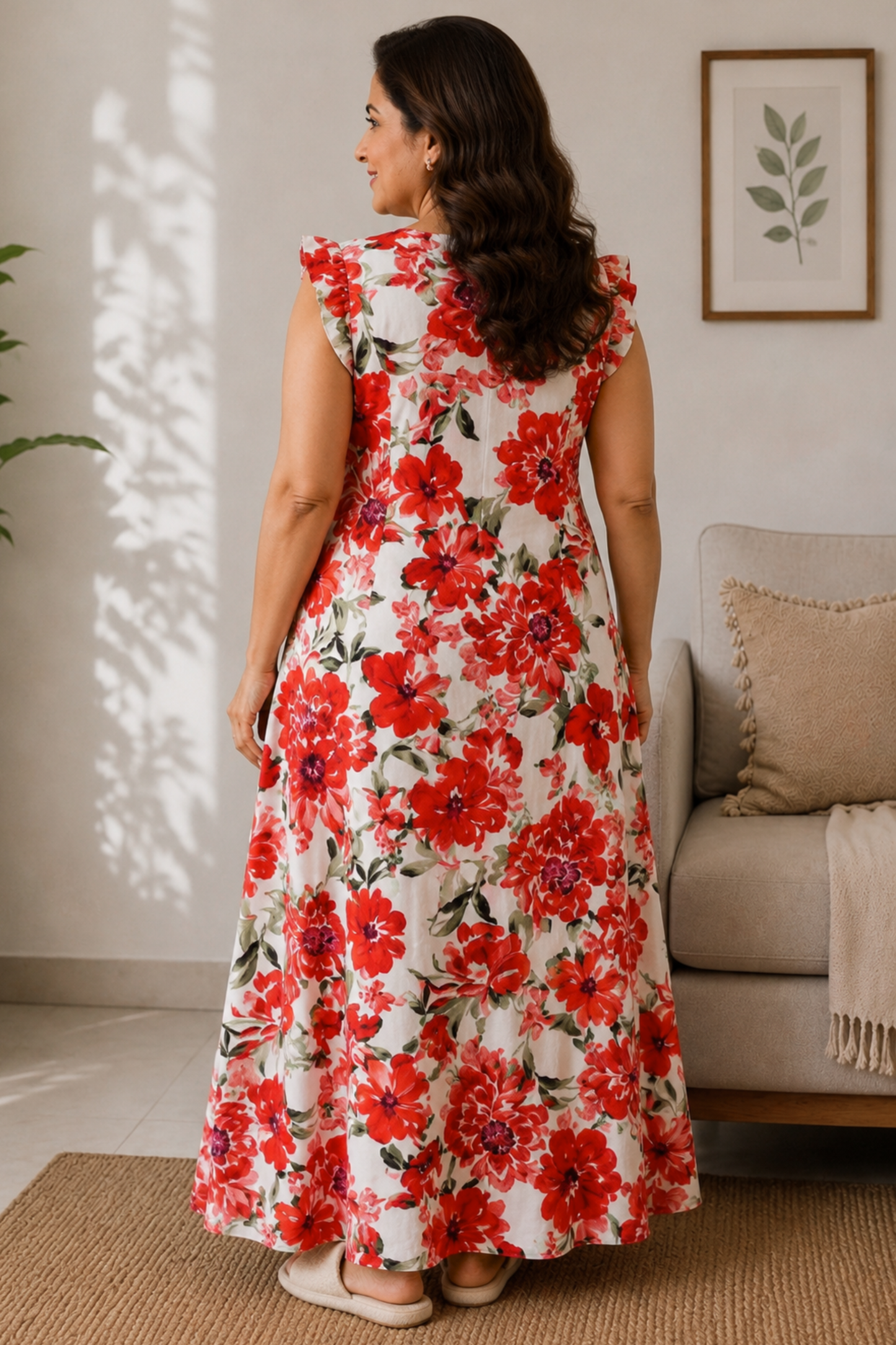 Rosette Reverie Floral Lounge Dress