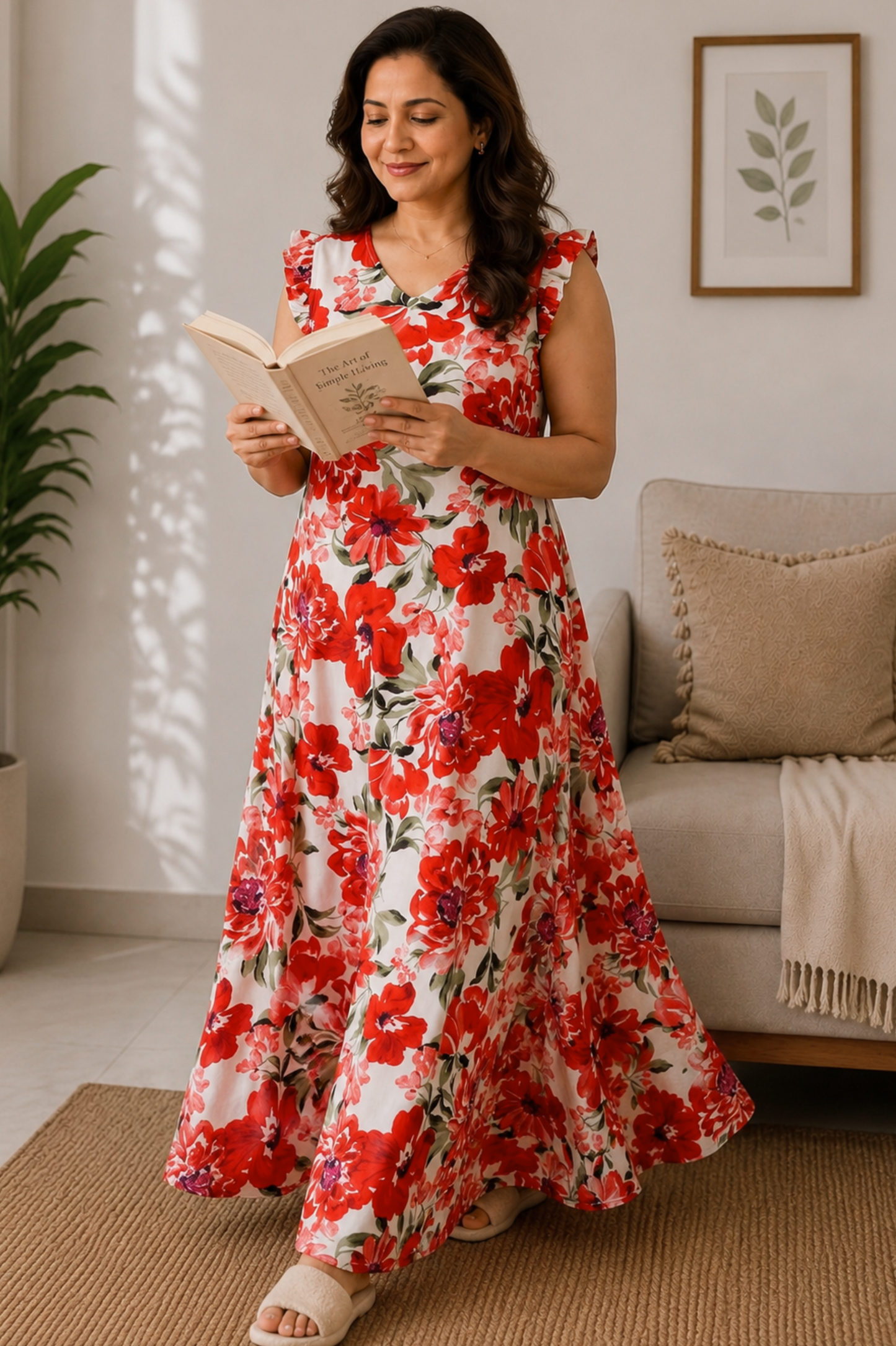 Rosette Reverie Floral Lounge Dress