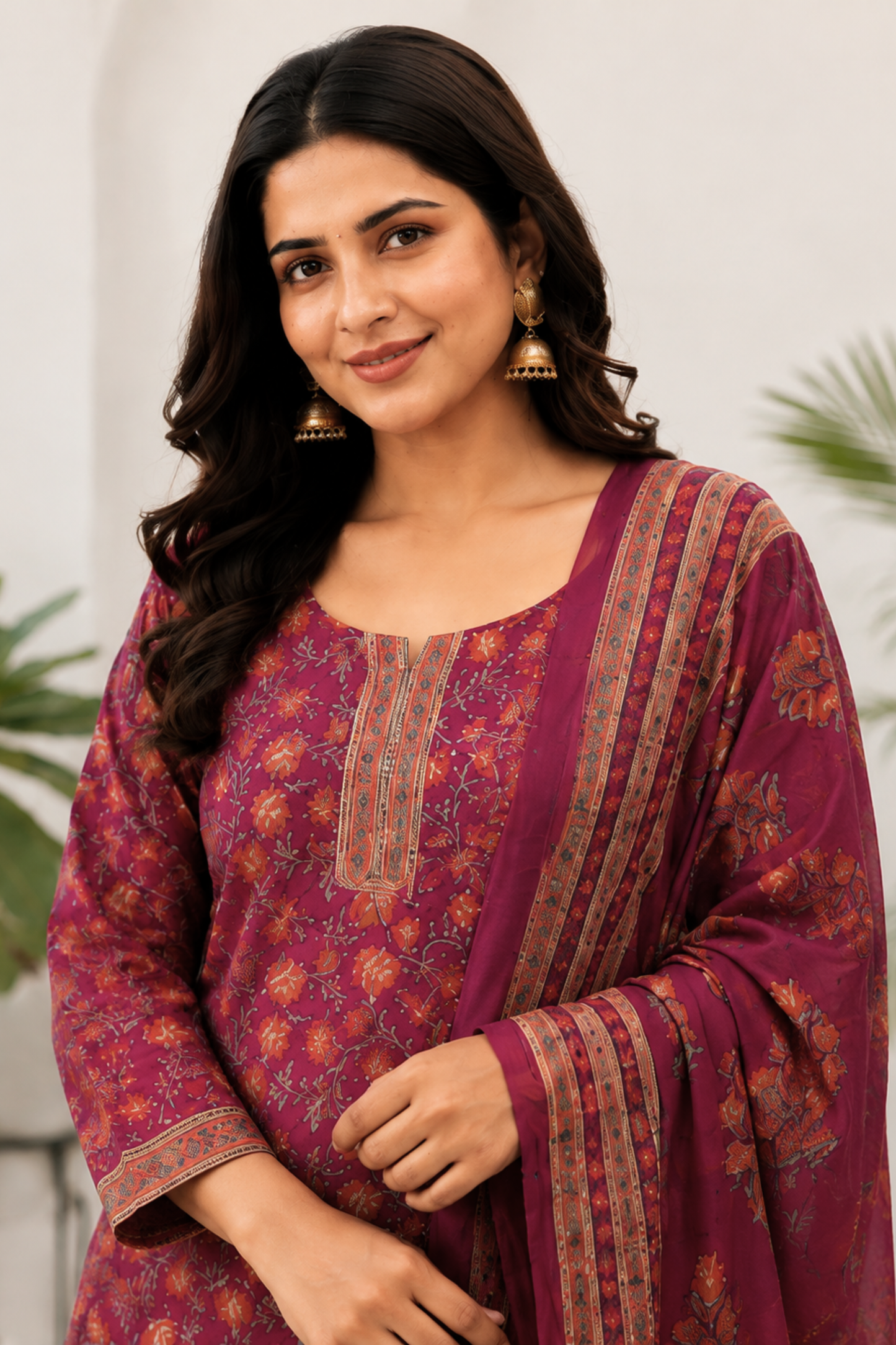 Sienna Grace Block Printed Cotton Suit