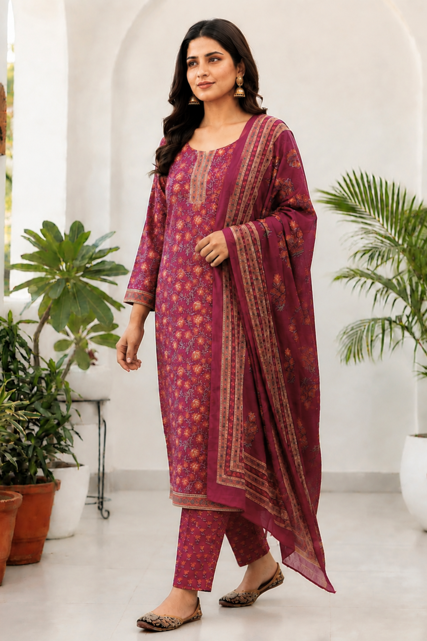 Sienna Grace Block Printed Cotton Suit