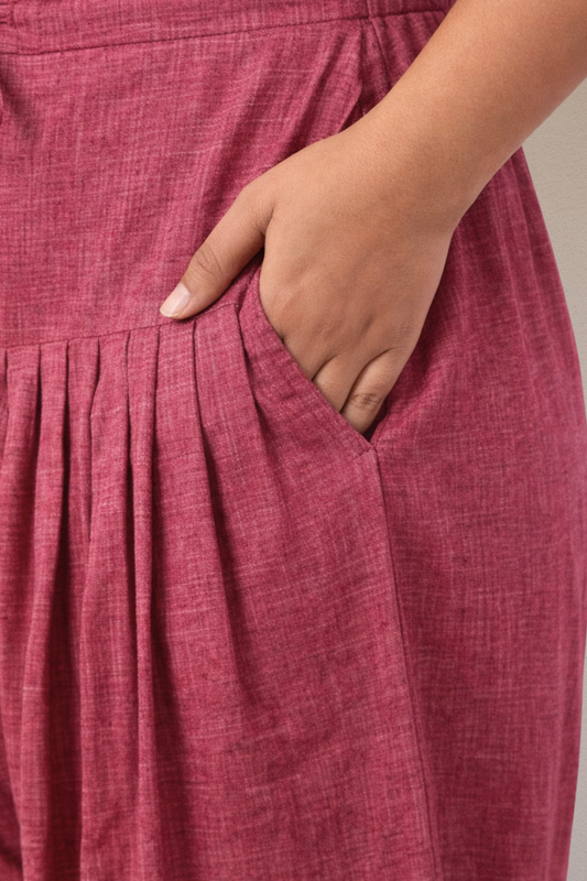 Rosewood Drape Pleated Salwar