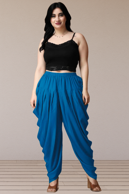 Royal Blue Belted Dhoti Salwar