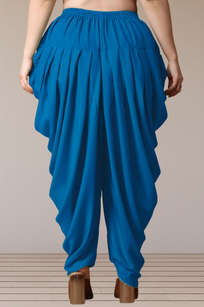 Royal Blue Belted Dhoti Salwar