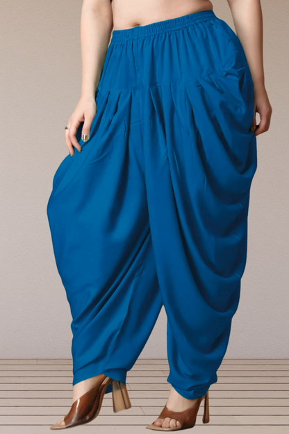 Royal Blue Belted Dhoti Salwar