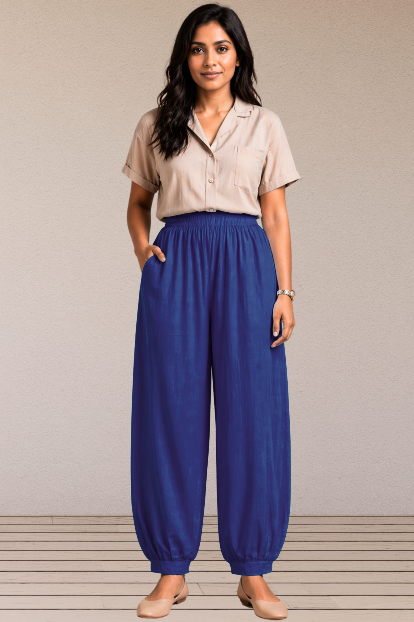 Royal Blue Cotton Afghani Pants