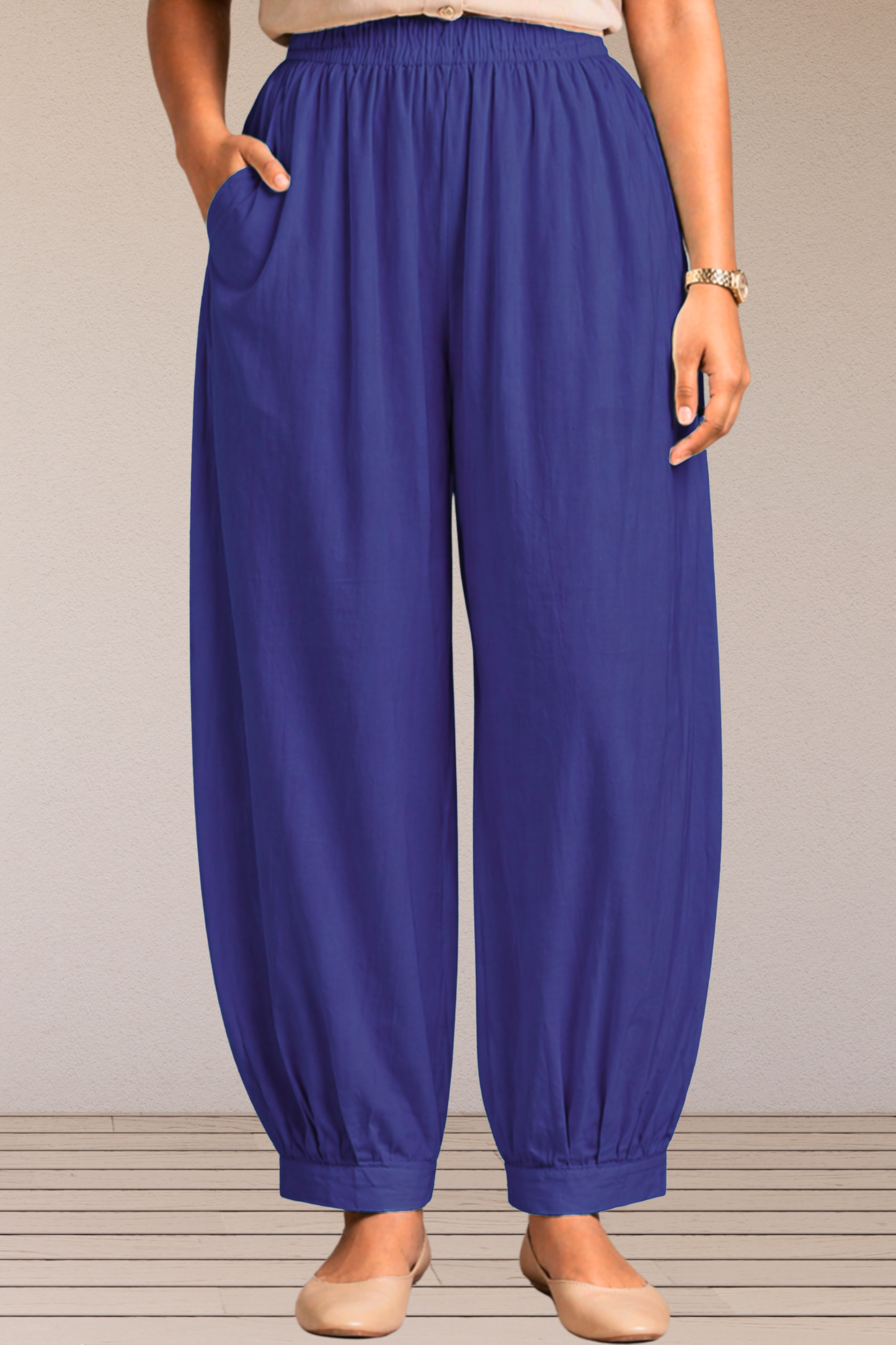 Royal Blue Cotton Afghani Pants