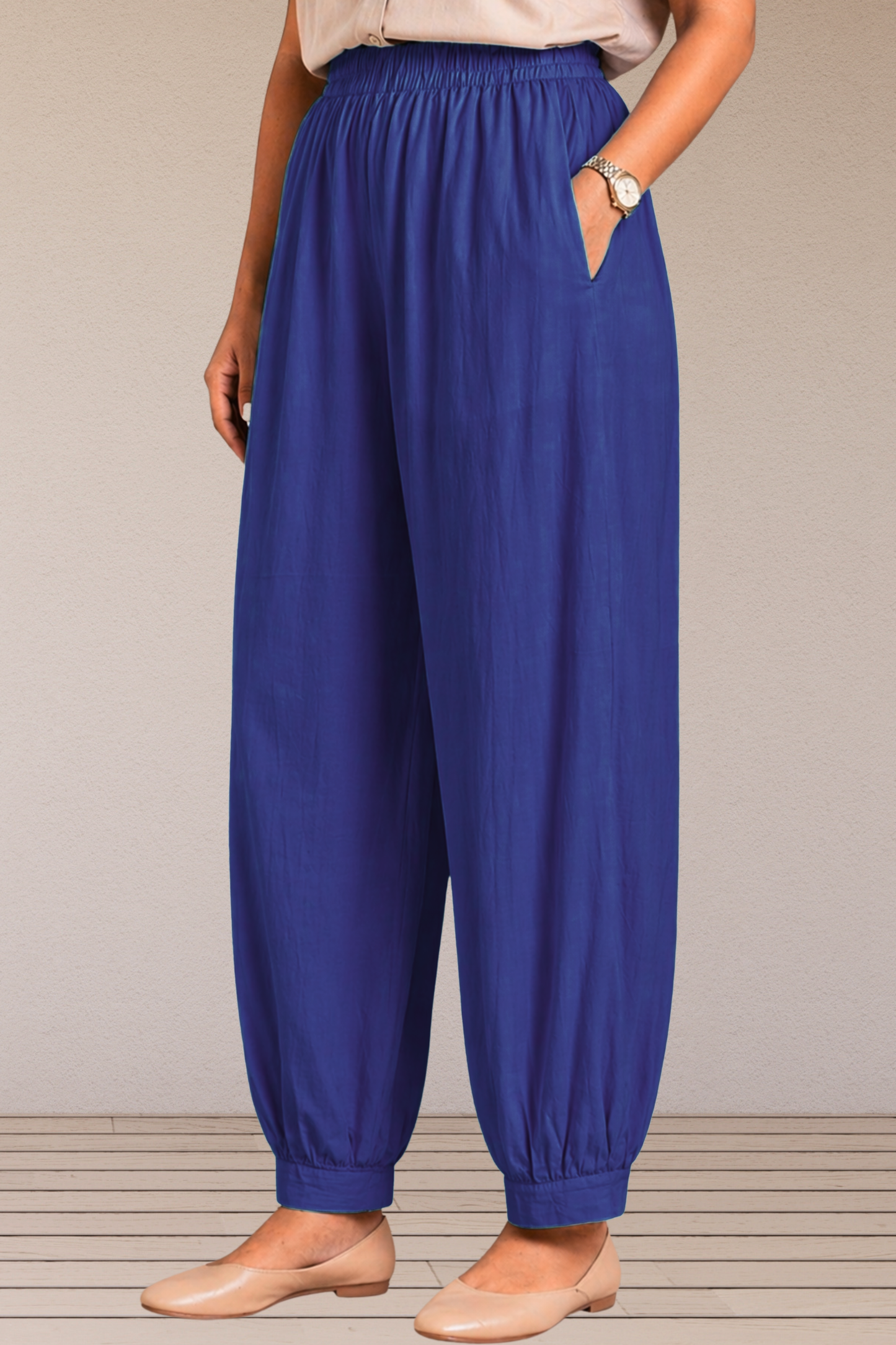 Royal Blue Cotton Afghani Pants