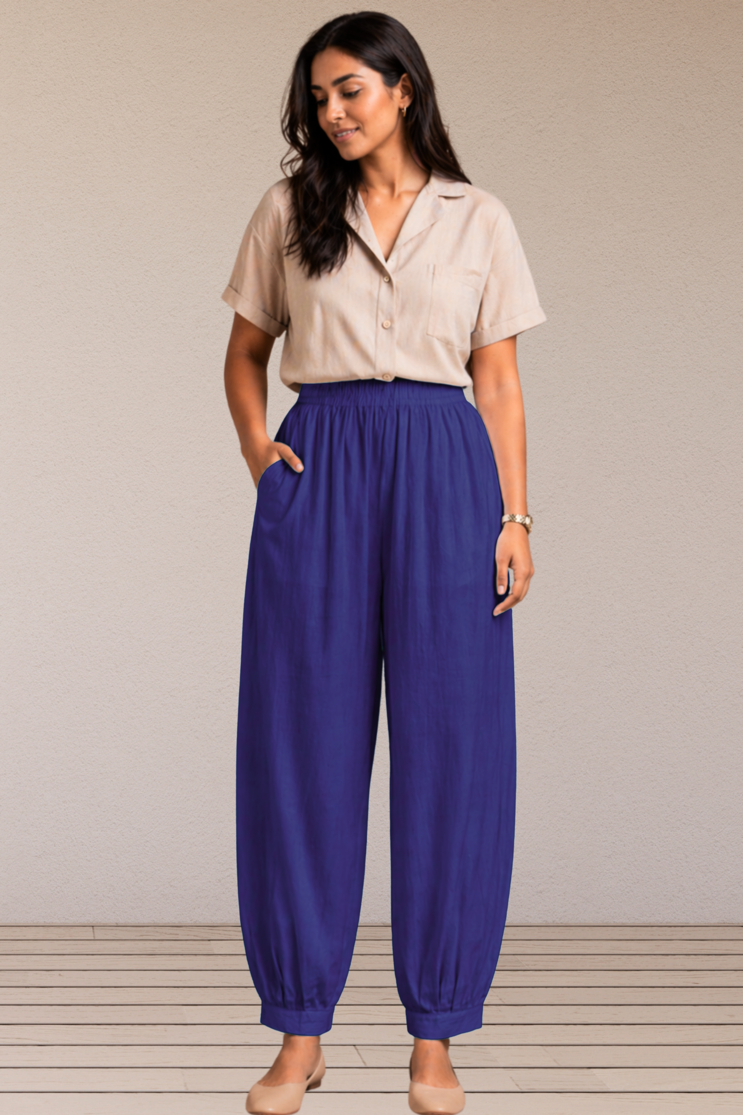 Royal Blue Cotton Afghani Pants