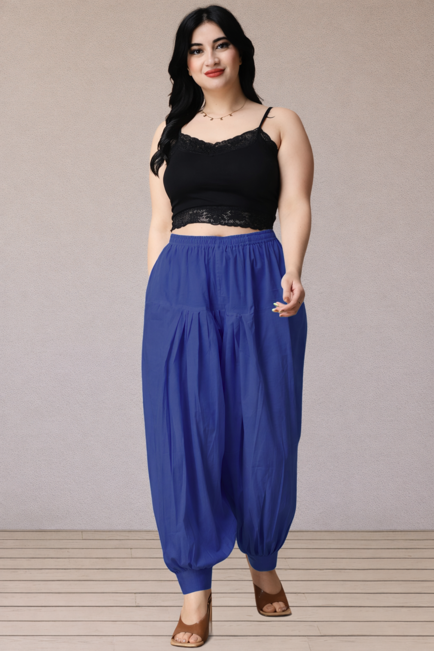 Royal Blue Cotton Afghani Salwar